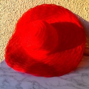 Women’s Red Hat lightweight cool comfortable church beach hat summer new